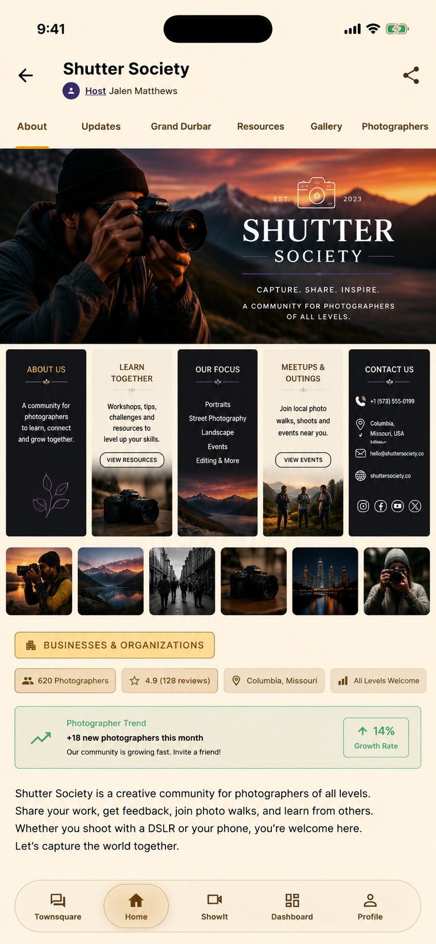 Shutter Society, a photography community Compound on ShowMe